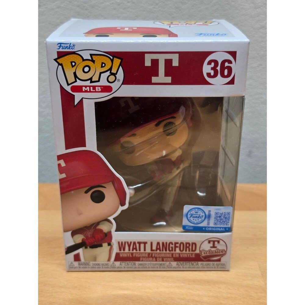 Funko Pop! MLB Wyatt Langford #36 Texas Rangers Vinyl Figure T Exclusive New